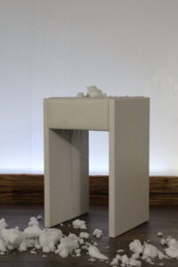 tabourettli weiss leder